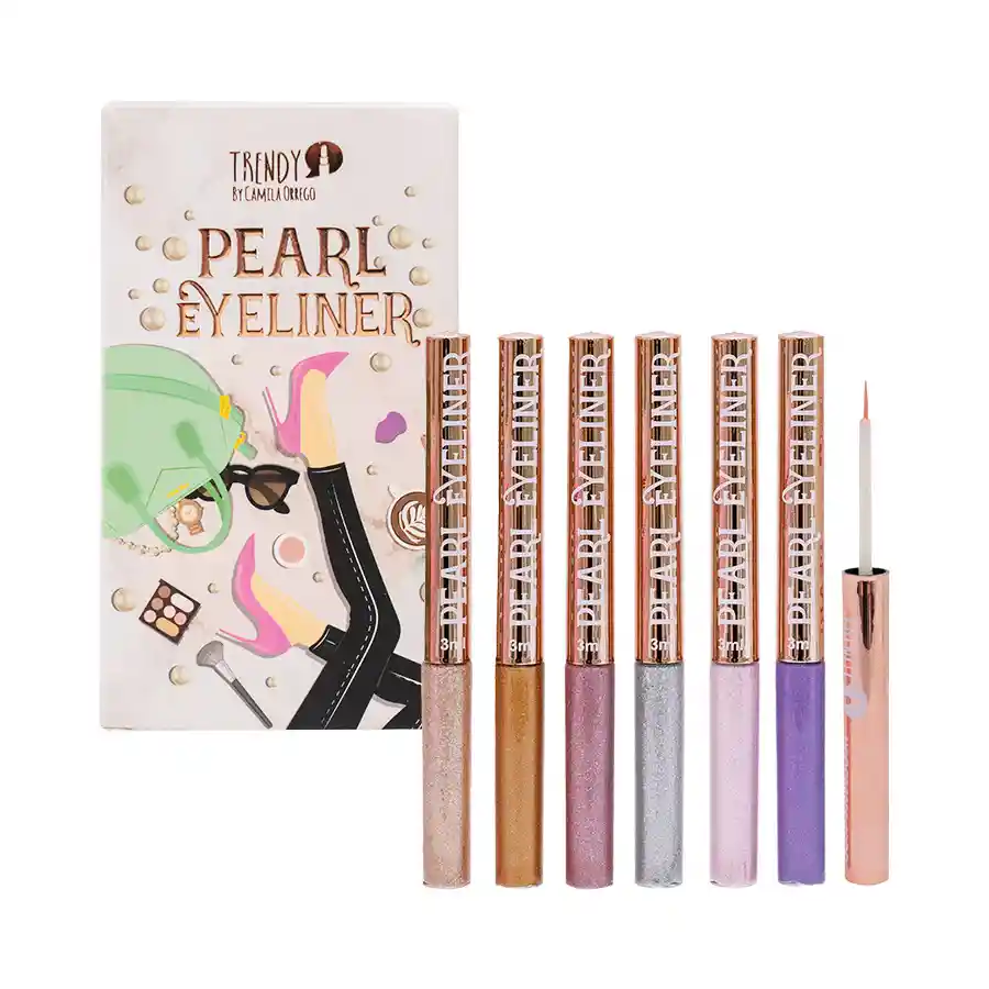 Combo Pearl Eyeliner Y Brillo Labial Teddy - Trendy