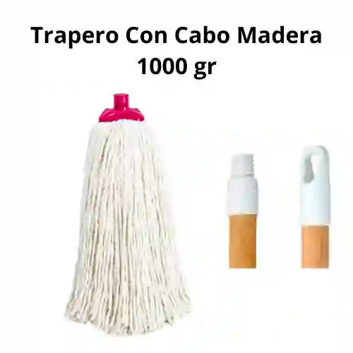 Trapero Economico 1000gr Con Palo De Madera