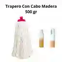 Trapero Economico 500 Gr Con Palo Madera