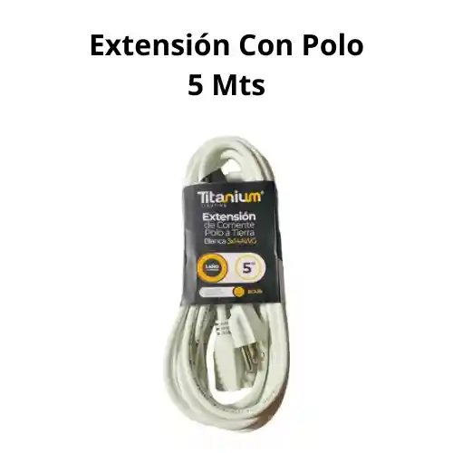 Extension Con Polo 5 Mts Encauchetada