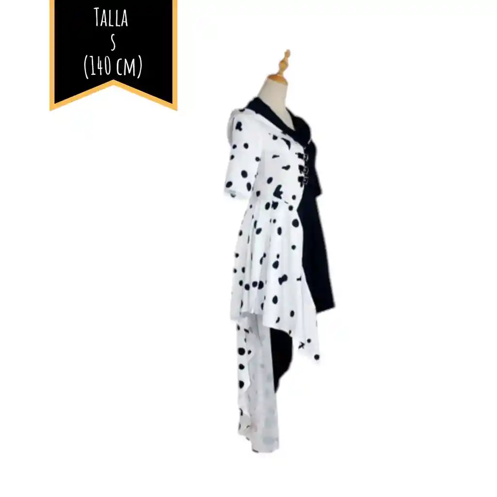 Disfraz Halloween Cruella De Vil Talla S (140 Cm)