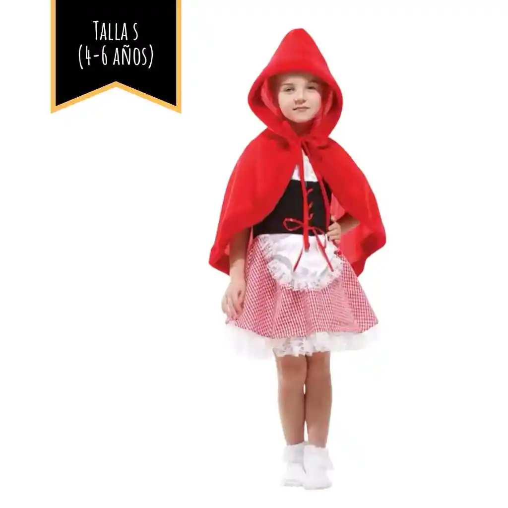 Disfraz Halloween Caperucita Roja Talla S (4-6 Años)