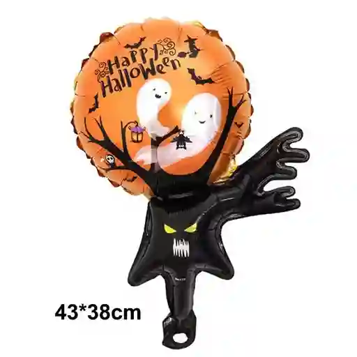 Globo Metalizado Arbol Negro Halloween