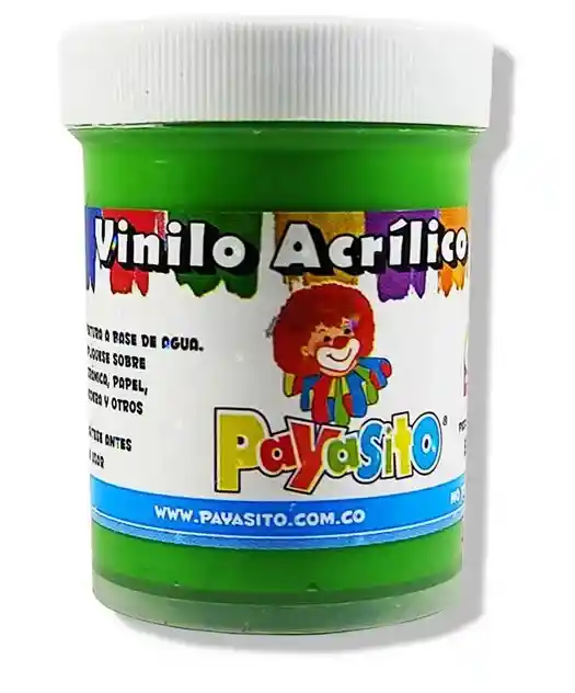 Pintura Vinilo Payasito Color Verde Claro X Unidad 80g Pinturas Vinilos