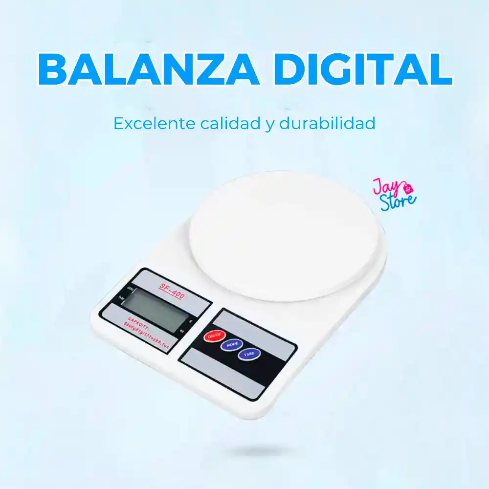 Balanza Gramera Bascula Digital Cocina Tara 10kg Portátil