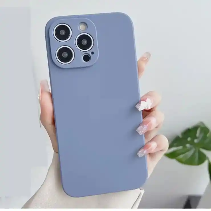 Funda O Case Para Iphone 13 Silicona Azul