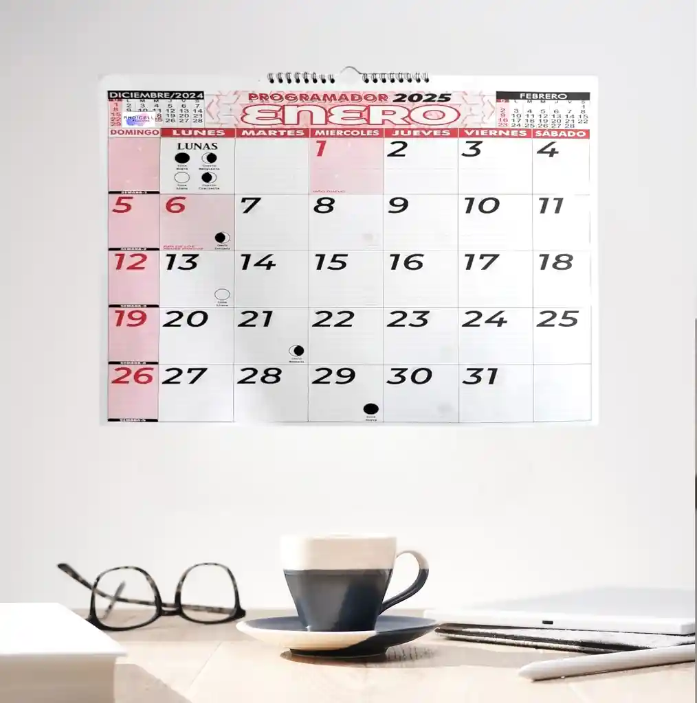 Calendario 2025 Horizontal Grande 48x34
