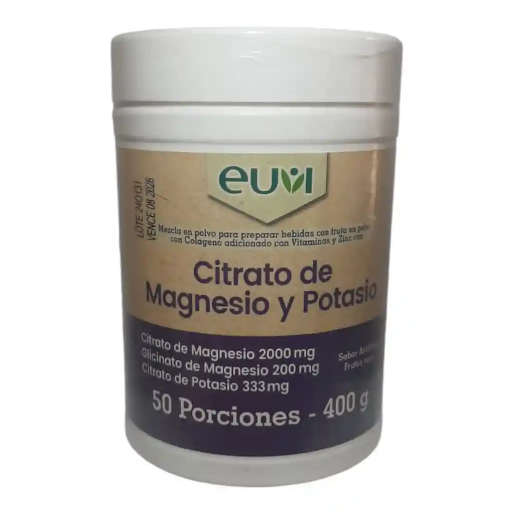 Citrato Magnesio Y Potasio Polvo 400 Gr Euvi