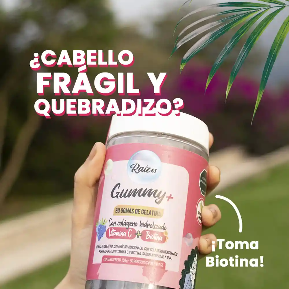 Raizes Gomitas De Colageno Con Biotina Sin Azucar