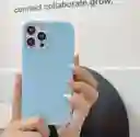 Funda O Case Para Iphone 12 Pro Silicona Azul Celeste