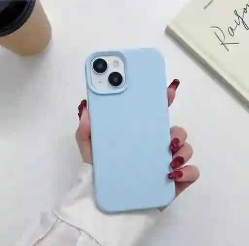 Funda O Case Para Iphone 14 Pro Silicona Azul Celeste