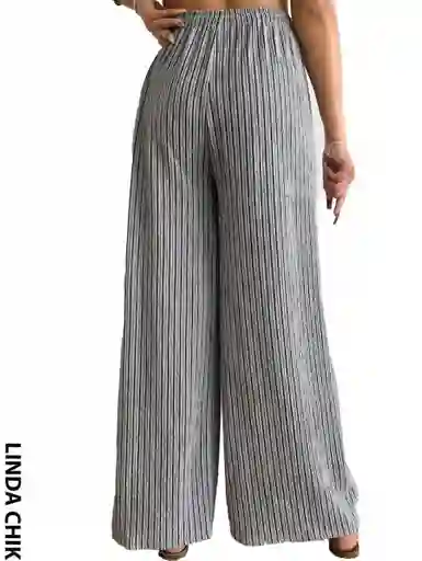 Pantalon Palazzo Plisado Rayas