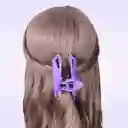 Maxi Pinza Gancho Caimán Mariposa Morada Para Cabello