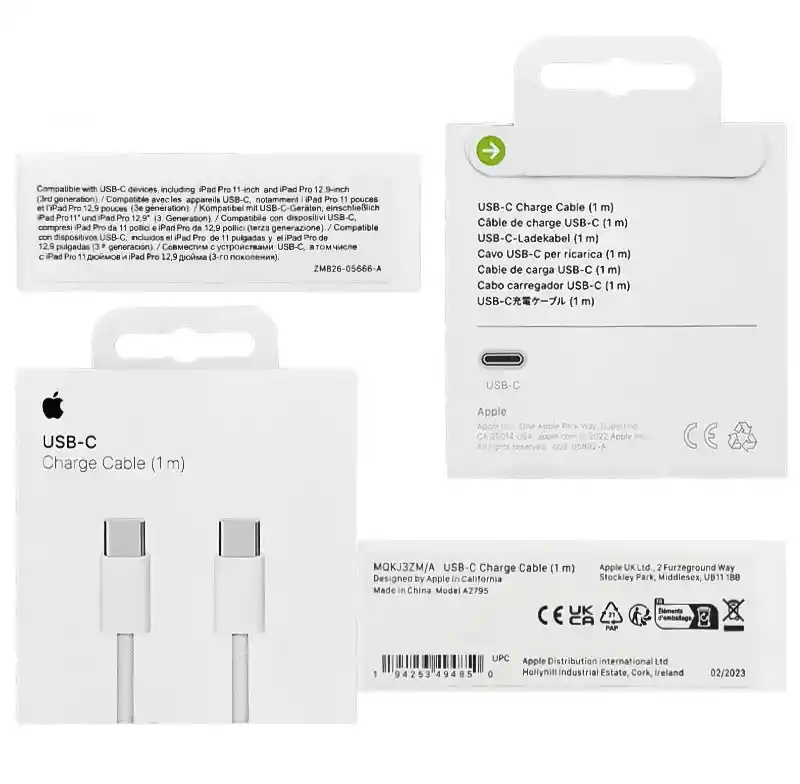Cable Iphone 15/16/17 Y Mas... Cable Iphone Tipo C A Tipo C 60w Max De 1 Metro