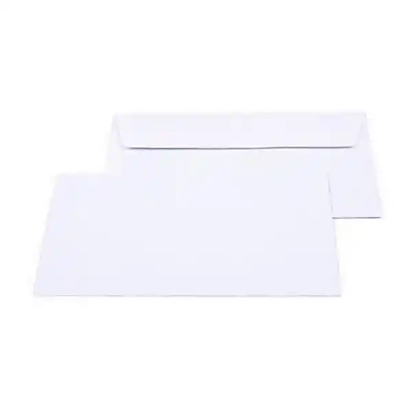 Sobre Para Dinero Billetes Media Carta Blanco