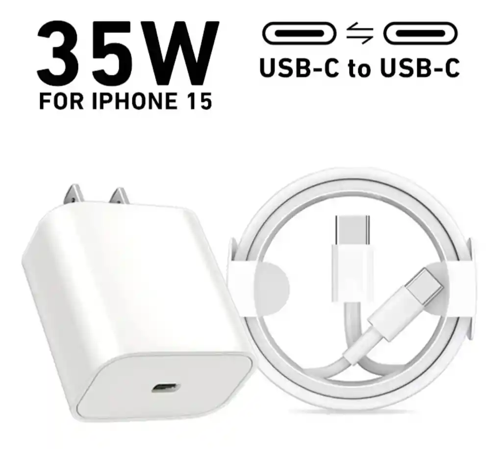 Cargador Iphone 15/16 Y Mas... 35w Cargador Iphone Tipo C A Tipo C