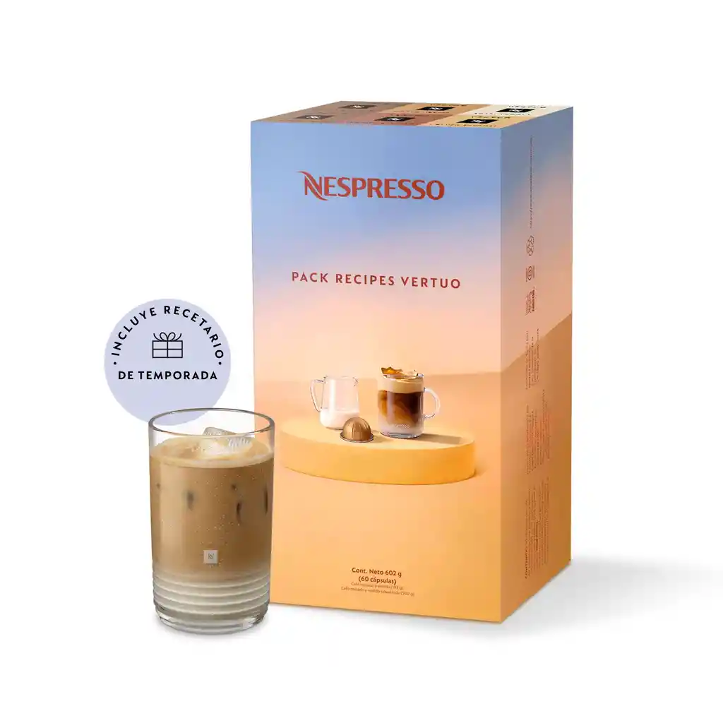 Pack Recipes X 60 Cápsulas Vertuo Nespresso