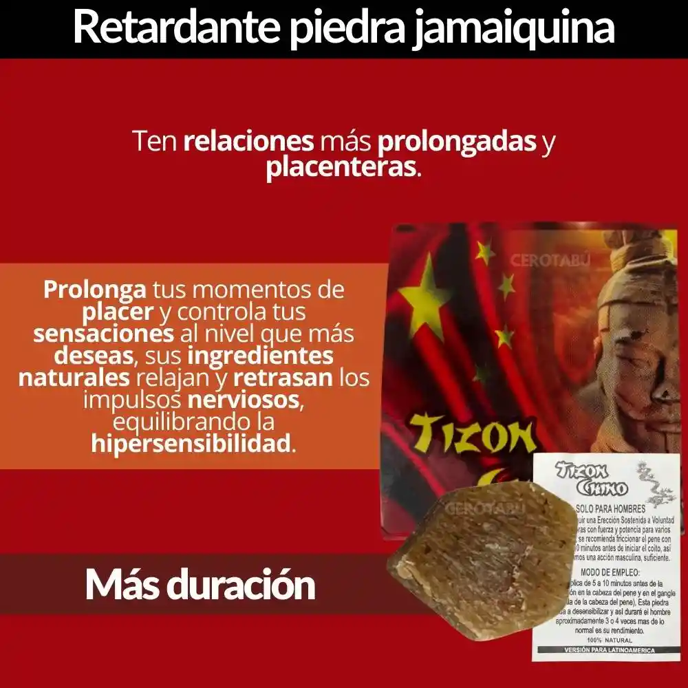 Tizon Chino Retardante Sexual Masculino Larga Duración