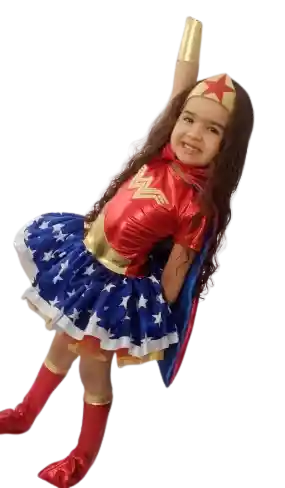 Disfraz De Mujer Maravilla Para Niña Talla 08