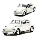 Carro Coleccionable Clásico Volkswagen Beetle White 1967 Descapotable Blanco Modelo Coche Juguete Fiesta Regalos, Colección