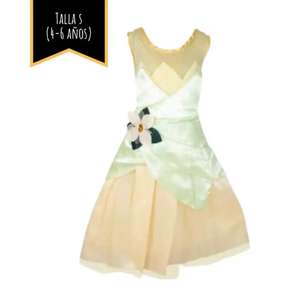 Disfraz Halloween Princesa Tiana Disney Talla S (4-6 Años)