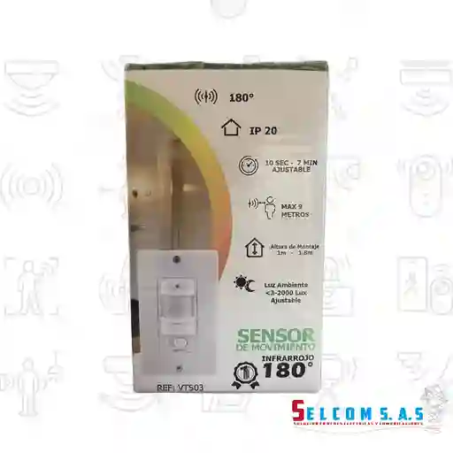 Sensor Movimieto De Pared 180°