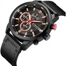 Reloj Curren 8291 Cuarzo Correa De Cuero Negro