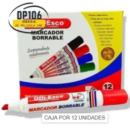 Caja Marcador Borrable Offi-esco Rojox 12 Unidades