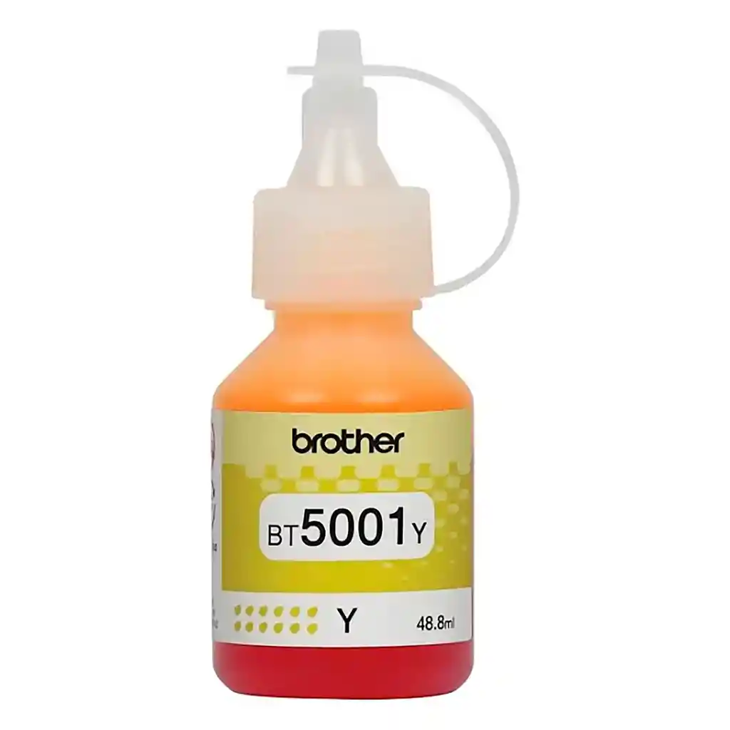 Tinta Brother Bt5001y Yellow Para Impresoras Brother T4000dw T220/t300 T310/t420w T500w/t510w T520w/t700w