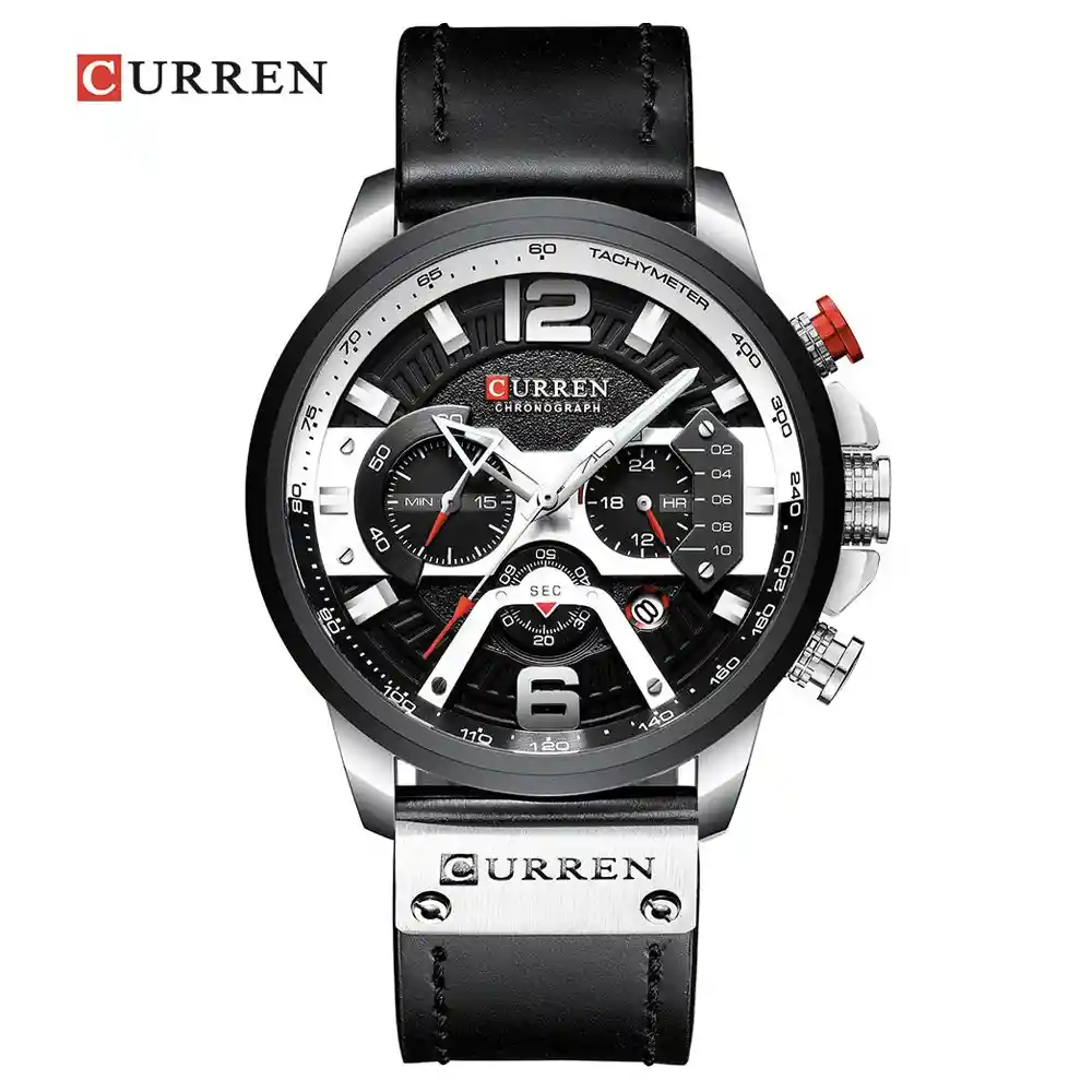 Reloj Curren 8329 Cuarzo Cronografo Negro