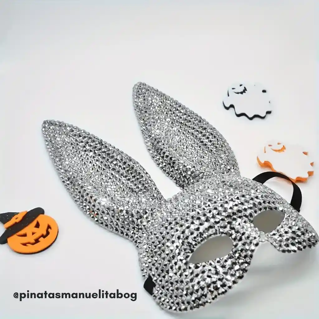 Antifaz Mascara Conejo Silver Halloween