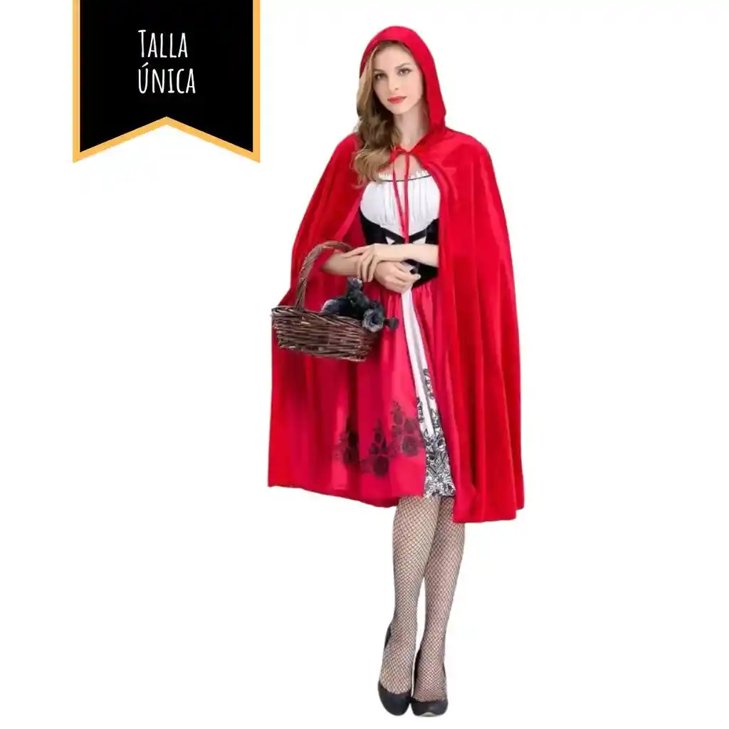 Disfraz Halloween Adulto Caperucita Roja Talla Única