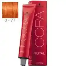 Tinte Igora Royal 8-77 (877) Rubio Claro Cobrizo Intenso 8 77