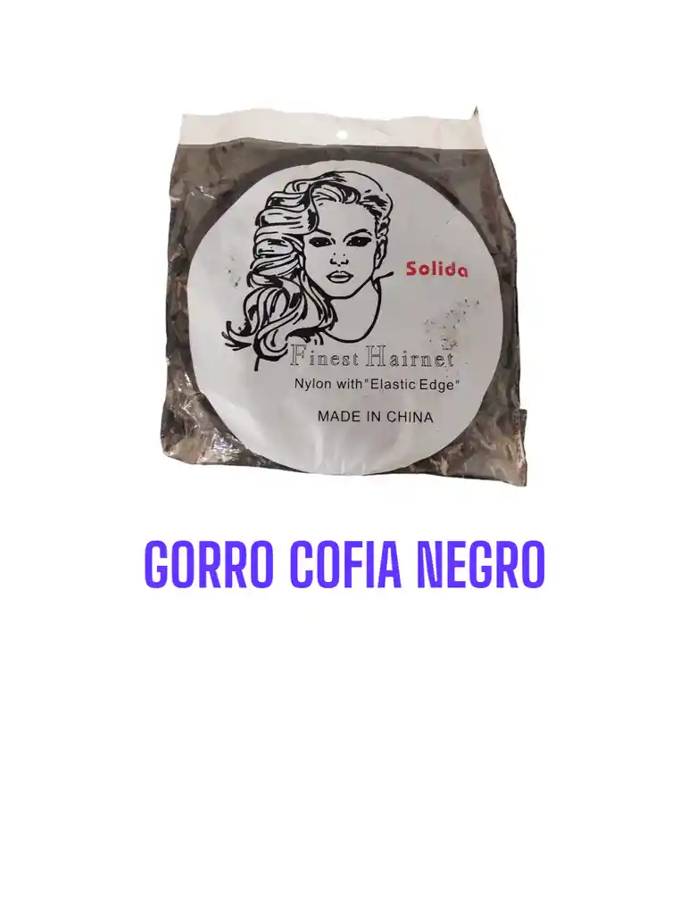 Paquete X 100 Und Cofia Resortada Color Negro
