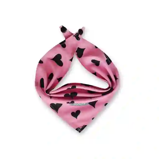 Pañoleta Xl Sub Rosado Corazones Negros