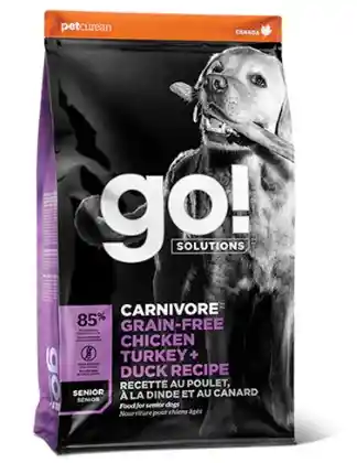 Go! Solutions Perro Carnivore Enior De Pollo, Pavo Y Pato Sin Granos X 5.44kg