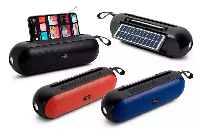 Parlante Bluetooth Portatil 5w Usb Micro Sd Fm Panel Solar
