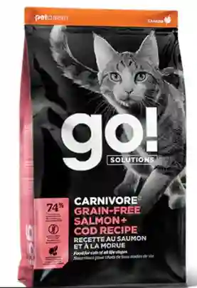 Go! Solutions Gato Carnivore De Salmón Y Bacalao Sin Granos X3.7kg