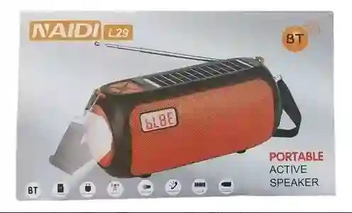 Parlante Altavoz Con Linterna Bluetooth Sd Radio Fm Recargab