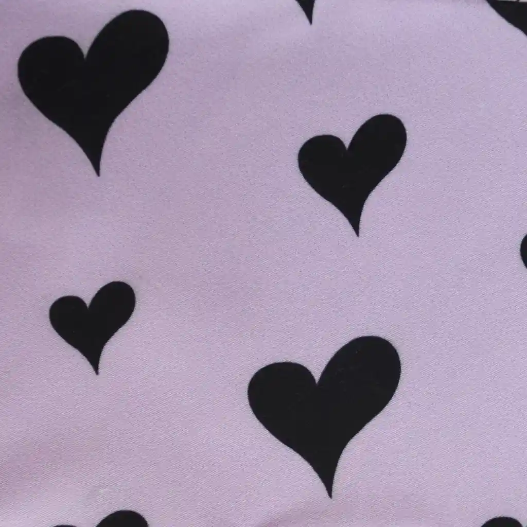 Pañoleta Para Perro Talla S Subliminal Lila Corazones Negros