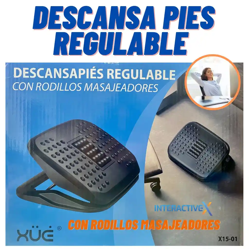 Descansa Pies Regulable Con Niveles / Descansa Pies Regulables Con Rodillos Masajeadores