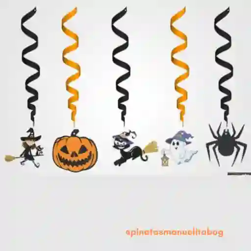 Espirales Decorativos Halloween X 5 Und