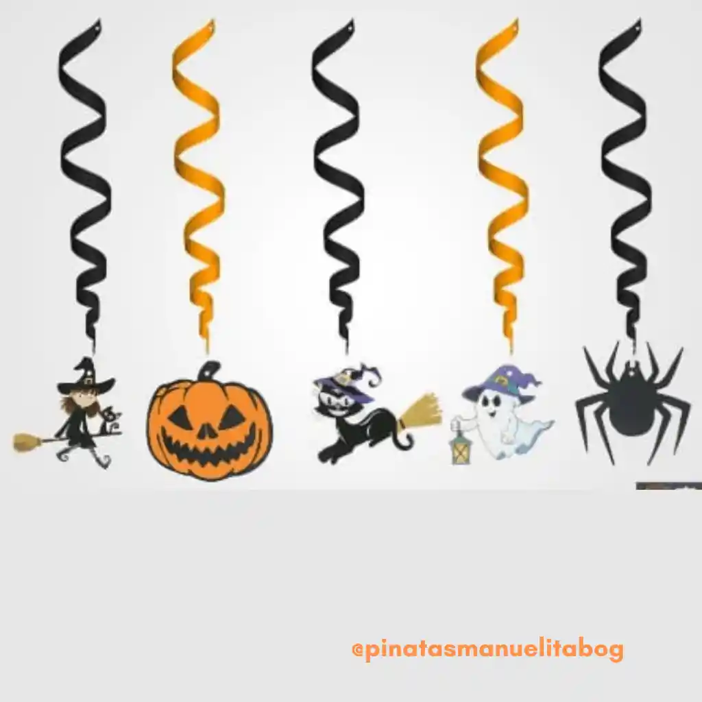 Espirales Decorativos Halloween X 5 Und