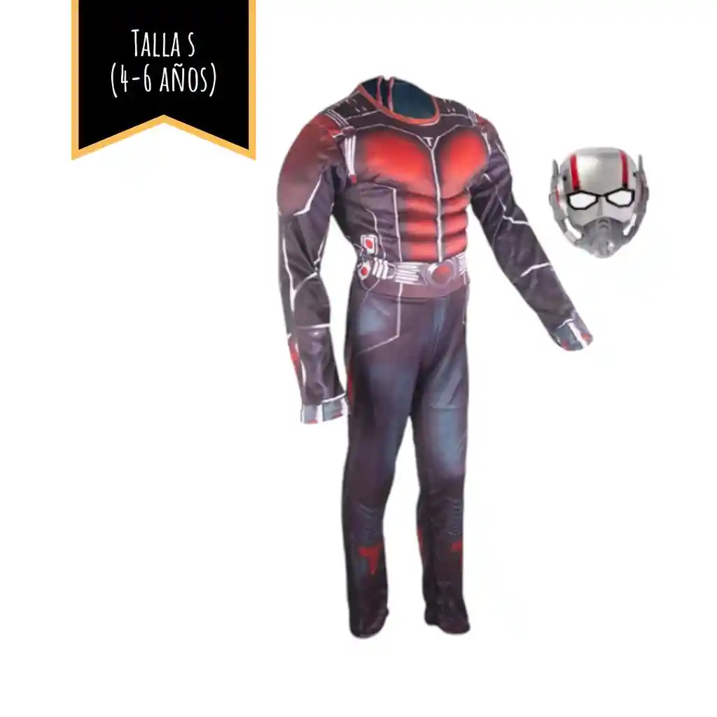 Disfraz Halloween Ant - Man Talla S (4-6 Años)