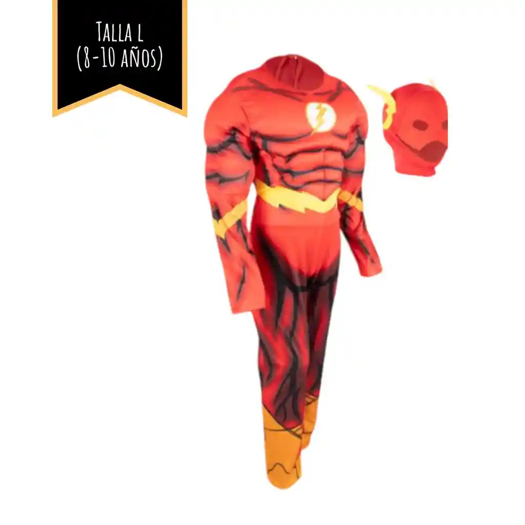 Disfraz Halloween Flash Talla L (8-10 Años)