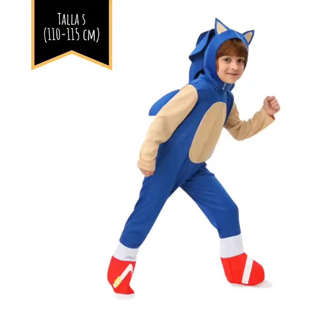 Disfraz Halloween Sonic Talla S (110-115 Cm)