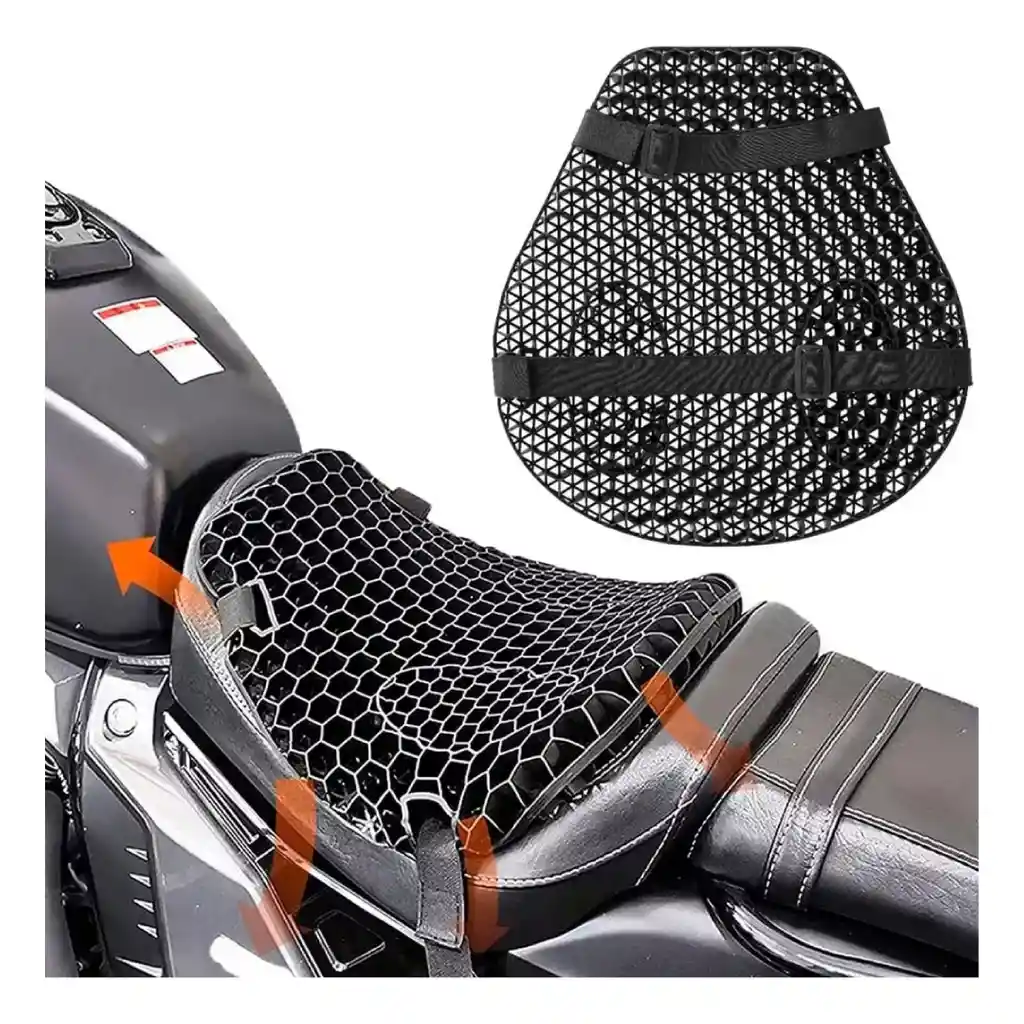 Cojín De Asiento Amortiguador Transpirable Para Moto