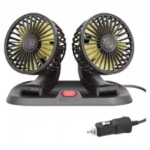 Ventilador Doble Para Coche Cabezas Giratorias Y Ajustables