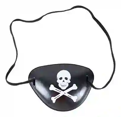 Parche Pirata Negro Para Disfraz Halloween Carnaval Hora Loca