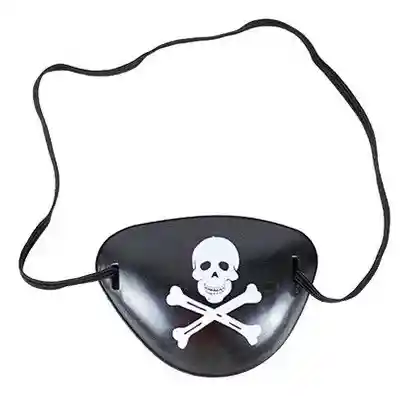 Parche Pirata Negro Para Disfraz Halloween Carnaval Hora Loca